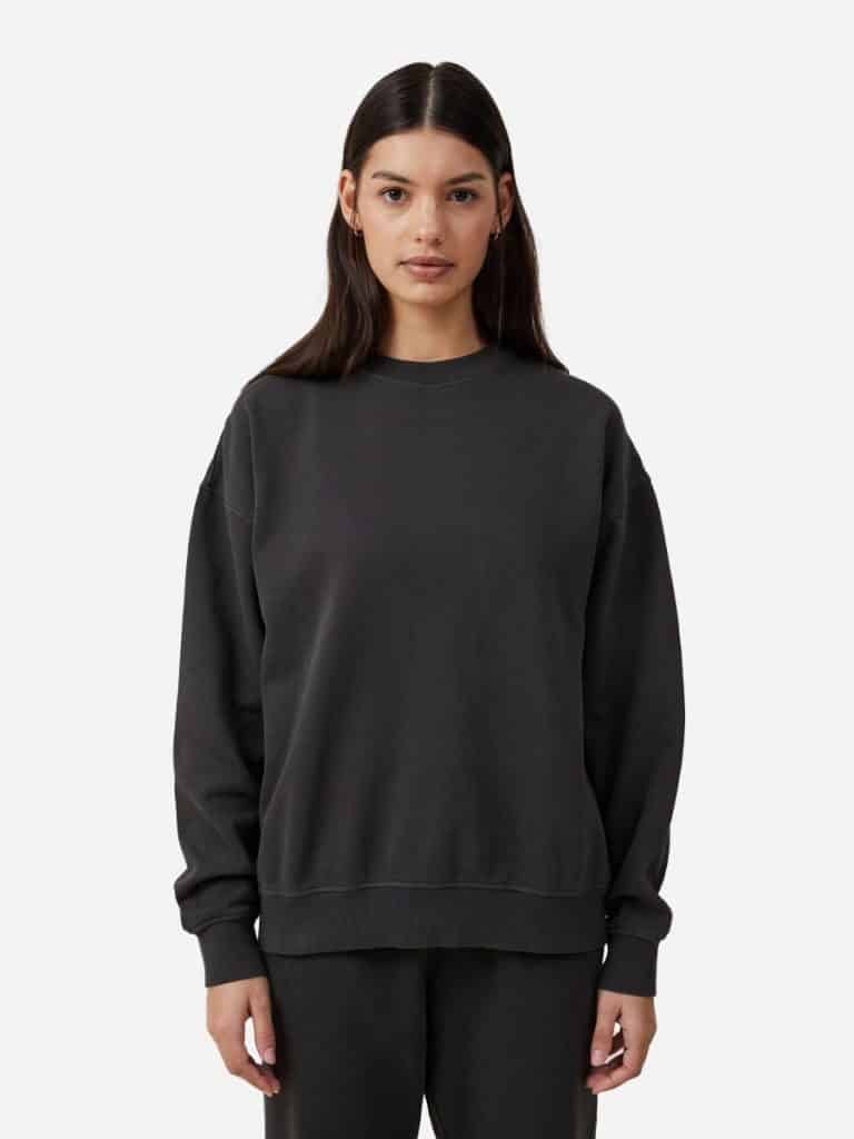 black crewneck