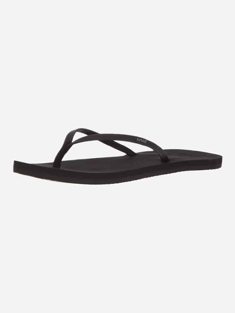 black flip flops