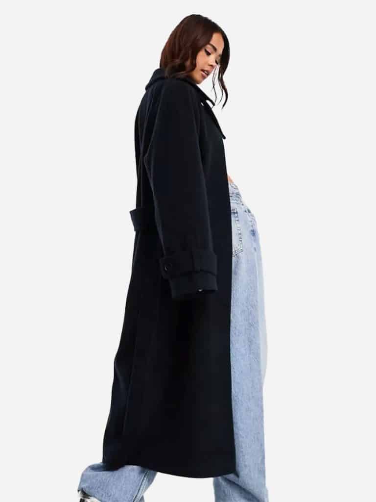 dark blue trench coat
olsen twin style