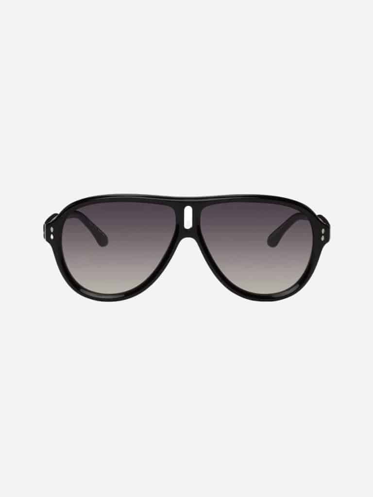 black aviator sunglasses