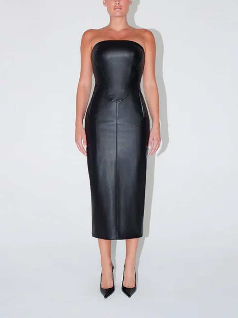 khy long leather dress kylie jenner