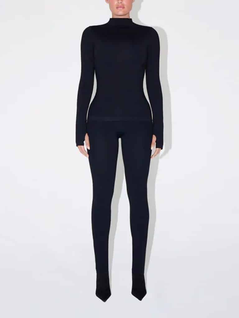 black mock neck long sleeve khy kylie jenner