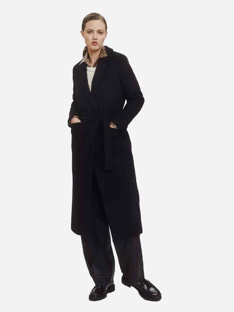 black wool coat