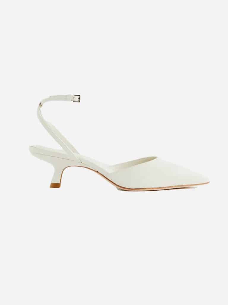 white sling backs